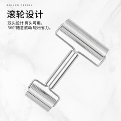 廠家不鏽鋼雙頭麵粉棍多功能T型擀麵杖烘焙壓面棍