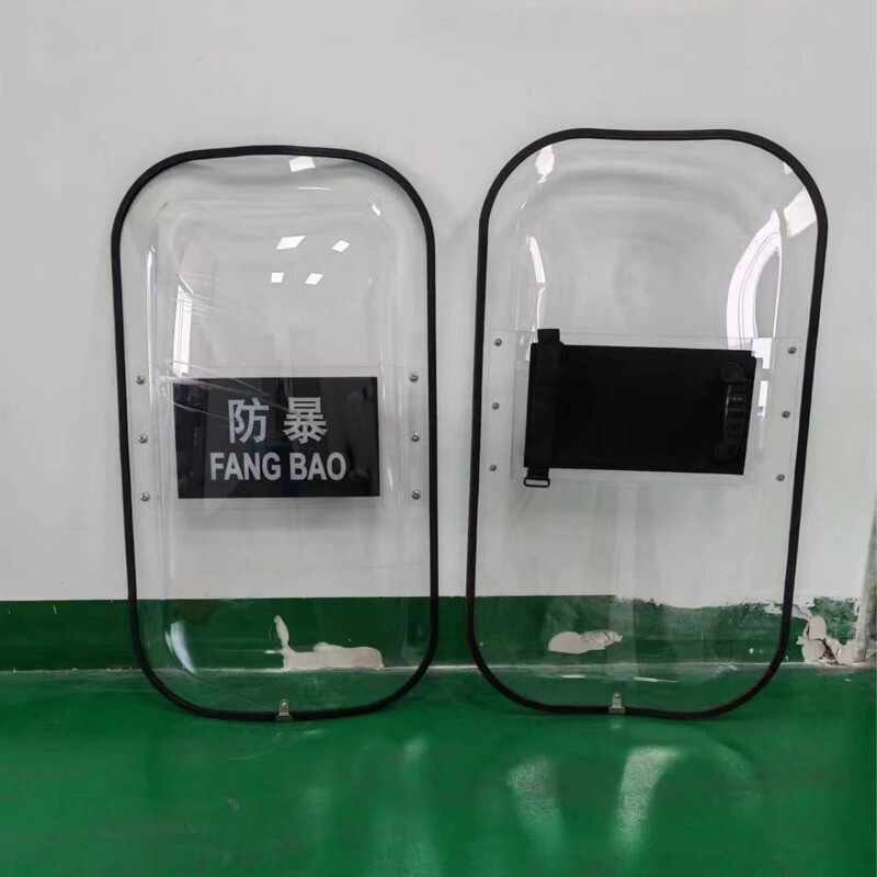 Double Handle French Riot Shield Security Equipment Handheld Shield Kindergarten Equipment Security Transparent PC Double Handle French Riot Shield Security Equipment Handheld Shield Kindergarten Equipment Security Transparent PC