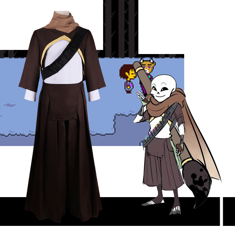Halloween Undertale cosplay outfit, Sans cosplay anime costume set.