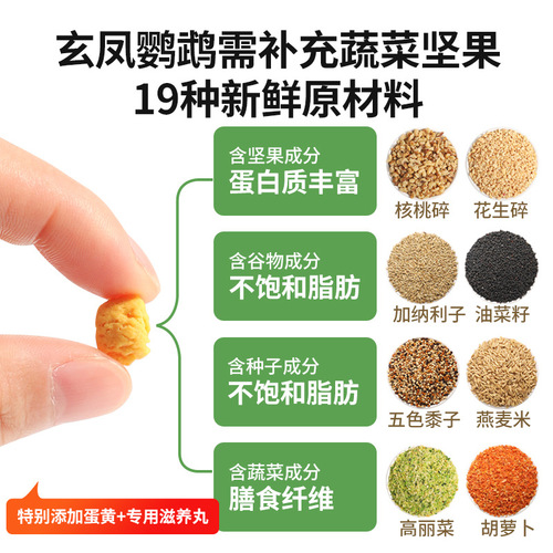 Cockatiel feed bird food mixed with shelled millet yellow peony egg yolk nourishing pills parrot bird food