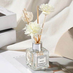 50ml silver cover transparent small square bottle essential oil aromatherapy living room air fresh aromatherapy rattan fire-free aromatherapy ornaments