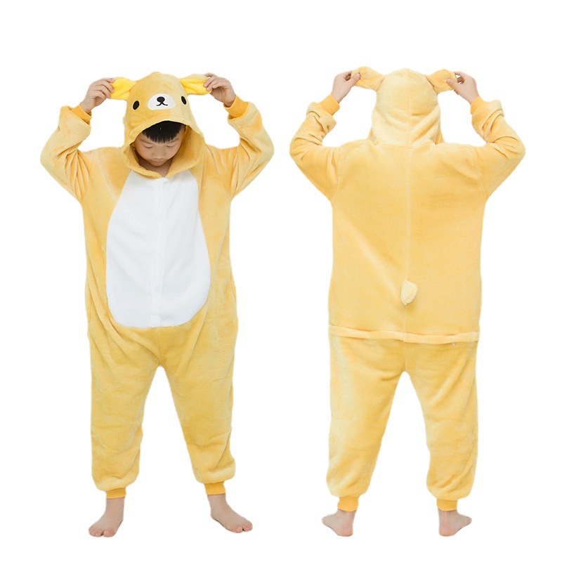 Lote mixto Otoño e Invierno niños y niñas de dibujos animados animal de una pieza pijama de franela Totoro manga larga Panda aseo ropa para el hogar