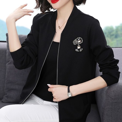 Ladies Baseball Jacket Spring and Autumn Style 2025 Mother Hench Coat Fashion Casual Top