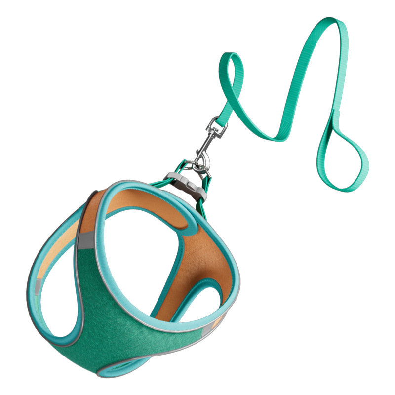 Correa de perro transfronteriza chaleco correa de pecho para mascotas anti-rotura reflexivo perro caminando cuerda gato suministros al por mayor