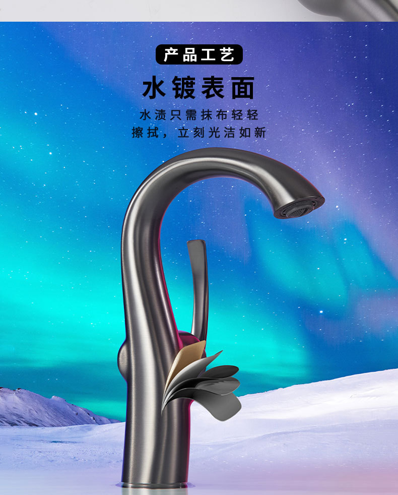 New retro faucet, household washbasin, bathroom cold and hot washbasin, black factory wholesale, cream white undefined