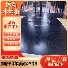 篮球馆运动木地板厂家室内体育用木质运动木地板羽毛球运动地板