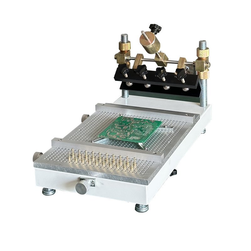 mesa de impresión manual de alta precisión tinta de pasta de estaño pequeña impresión de serigrafía manual de un solo lado placa de circuito PCB microimpresora image 6