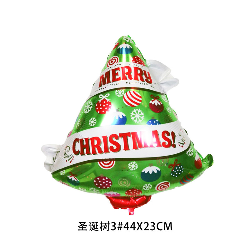 クリスマスシリーズアルミフィルム風船 クリスマスショッピングモール 学校 クリスマスイブパーティー装飾 アルミホイル風船用品|undefined