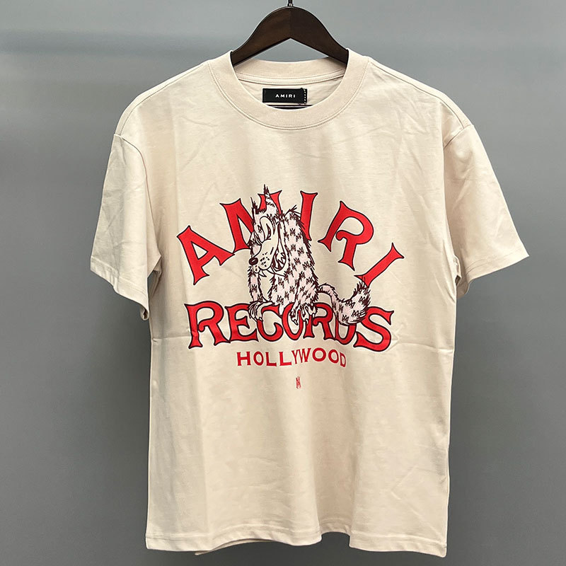 Amiriアメリカ潮牌高街男女カップル同項ゆるい半袖tシャツ夏薄い丸襟半袖|undefined