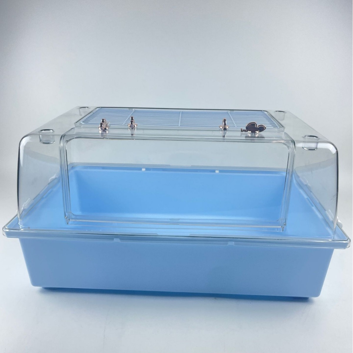Jaula de hámster acrílico transparente Rutina gallina caja de cría de hámster oso de alambre de oro especial 60 jaula de base