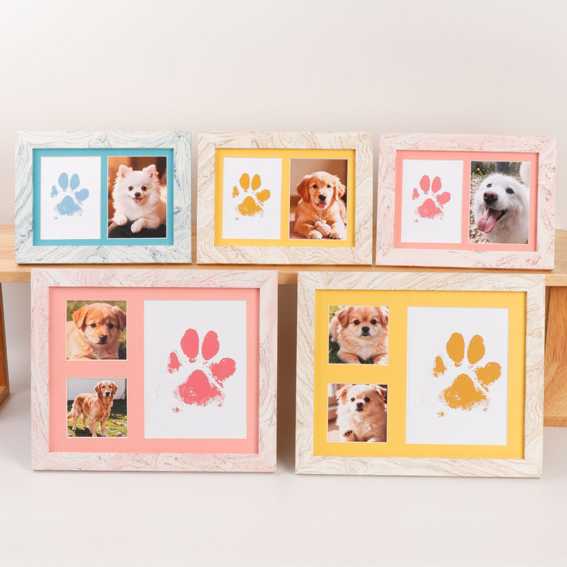 Pet Paw Print Photo Frame Display Stand DIY 7inch 10inch Dog and Cat Paw Print Clay Souvenir Framed Picture Frame Wholesale Pet Paw Print Photo Frame Display Stand DIY 7inch 10inch Dog and Cat Paw Print Clay Souvenir Framed Picture Frame Wholesale
