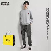 AMI&EASY批发圆领卫衣男秋季潮牌宽松时尚百搭长袖情侣装学生上衣