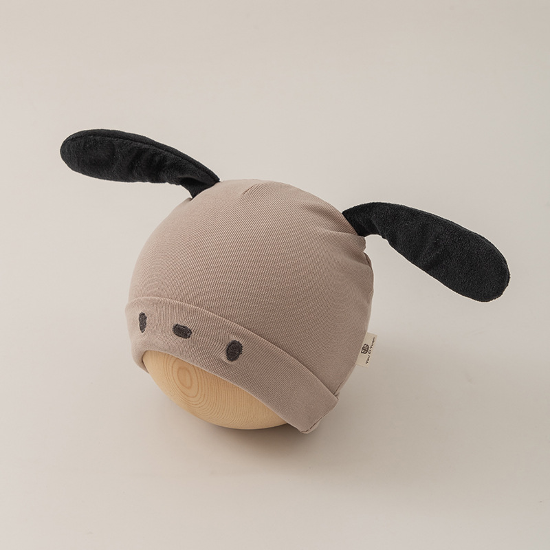 0-3 Meses de primavera y otoño delgado sombrero de bebés, algodón coreano, sombrero de bebés, perros
