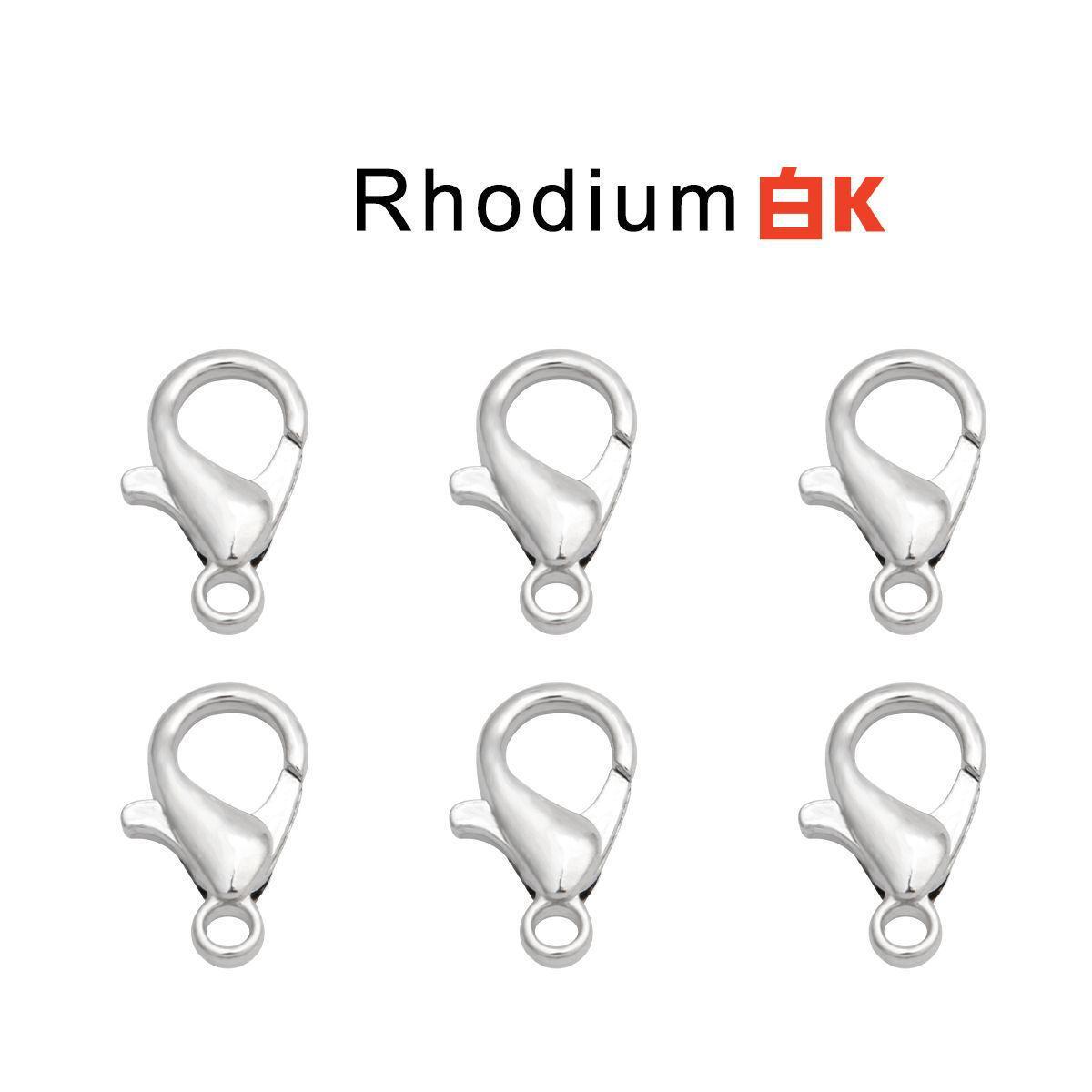 10mm/12mm fuerte retención de color hebilla de langosta oro plata KC oro blanco K color mezclado material de accesorios de aleación de bricolaje al por mayor