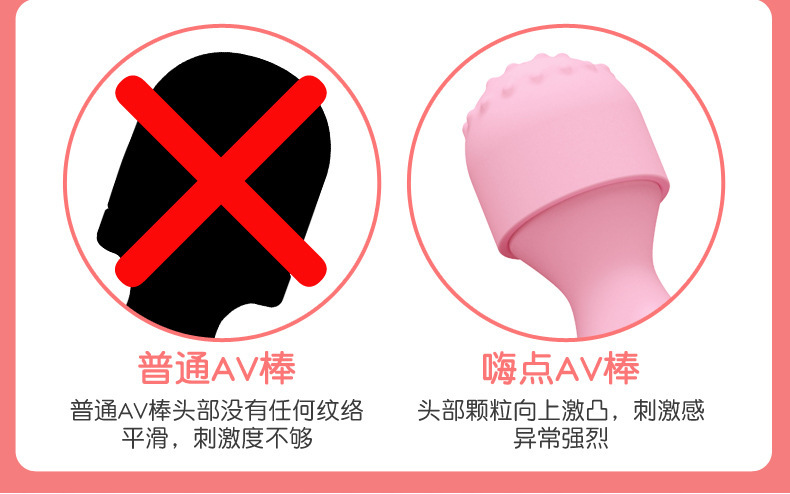 Rechargeable Mini AV Vibrator, Frequency-Conversion Massage Stick, Pink or Blue — detail image 18