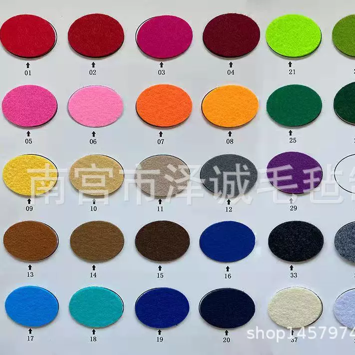 现货1-5mm彩色毛毡，背景墙毛毡布墙贴，静音毛毡，防滑毛毡滴塑