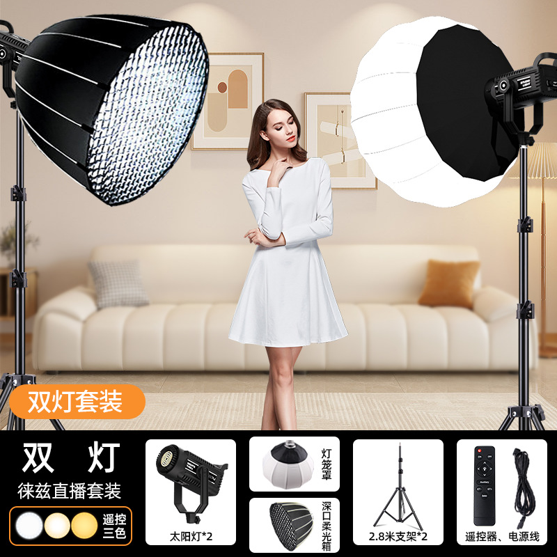 Luz de relleno en vivo ancla especial fotografía luz belleza LED luz solar estudio en vivo siempre brillante luz de iluminación esférica