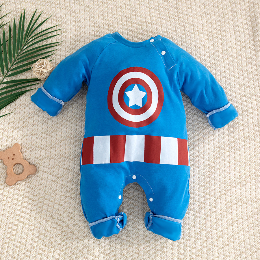 Vestido de una pieza de bebé de anime de primavera y otoño, un tipo de mameluco de manga larga de algodón puro, ropa de recién nacido, vestido de gatear para bebés, vestido de un año