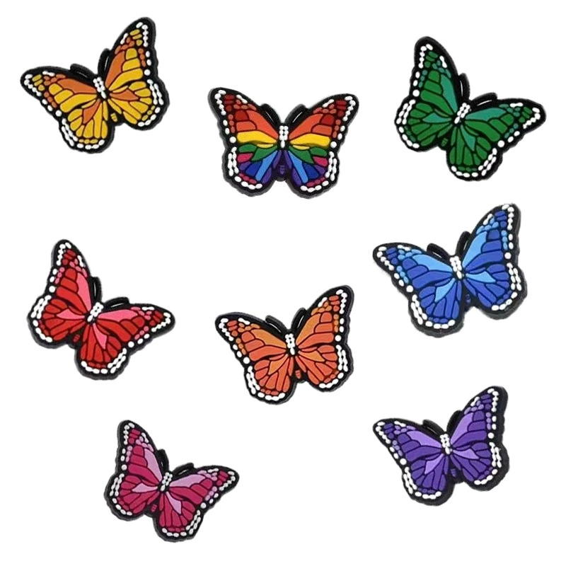 Красочная бабочка пещерная обувь аксессуары пещерная обувь застежка декоративная обувь цветочная обувь аксессуары пещерная обувь верхняя поверхность украшения