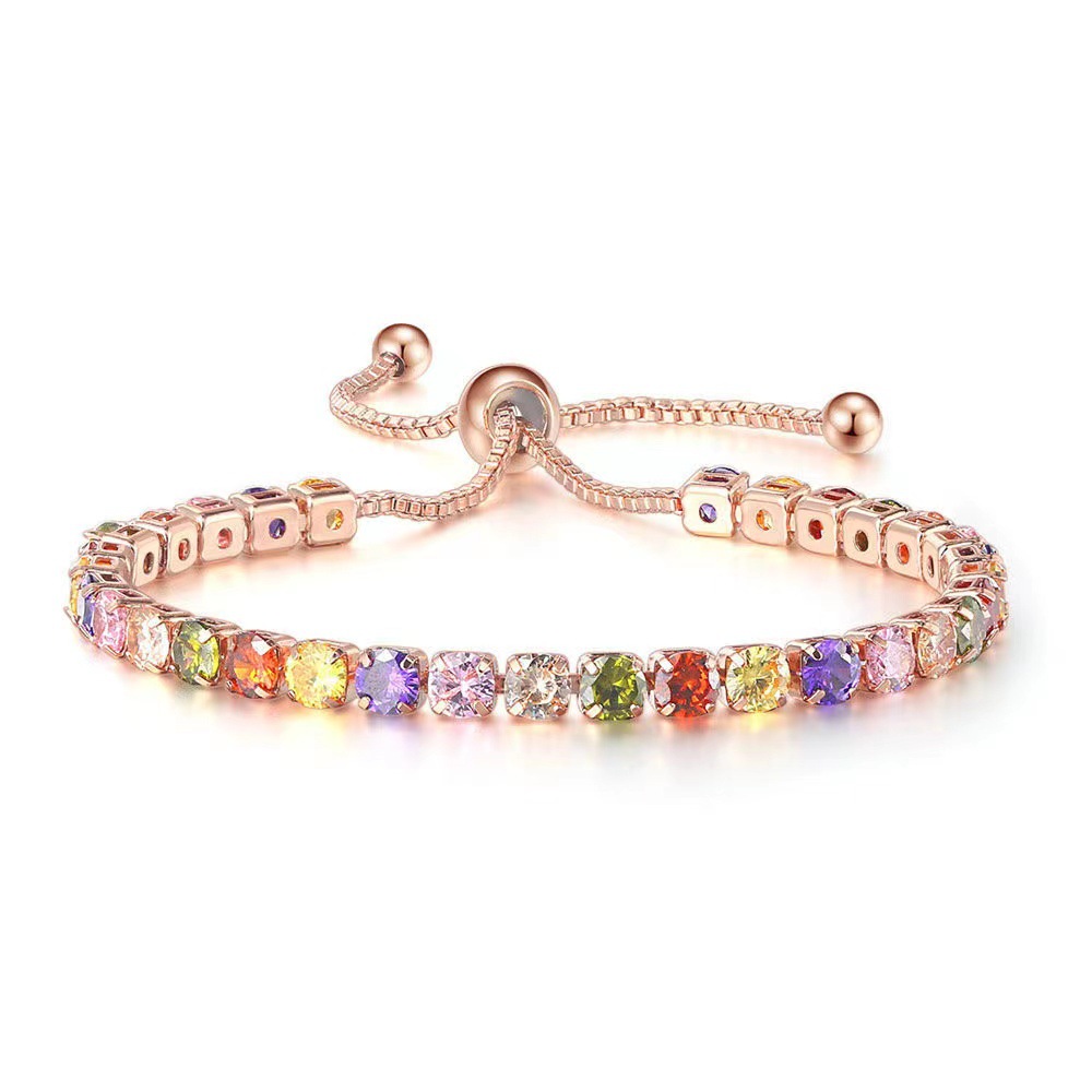 Daily Occasion Simple Style Square Copper Inlay Zircon Bracelets