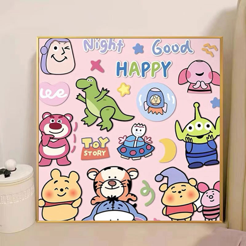 スポンジ・ボブ デジタル油絵 DIY 漫画アニメ 子供向け 手塗り装飾画 置物 環境に優しい|undefined