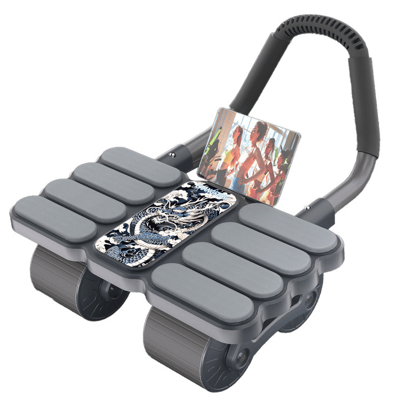 Rueda de abdominales 1 disparo 3 auto rebote de cuatro ruedas de abdominales soporte plano rueda de abdominales enrollar fábrica de comercio de deportes en el hogar