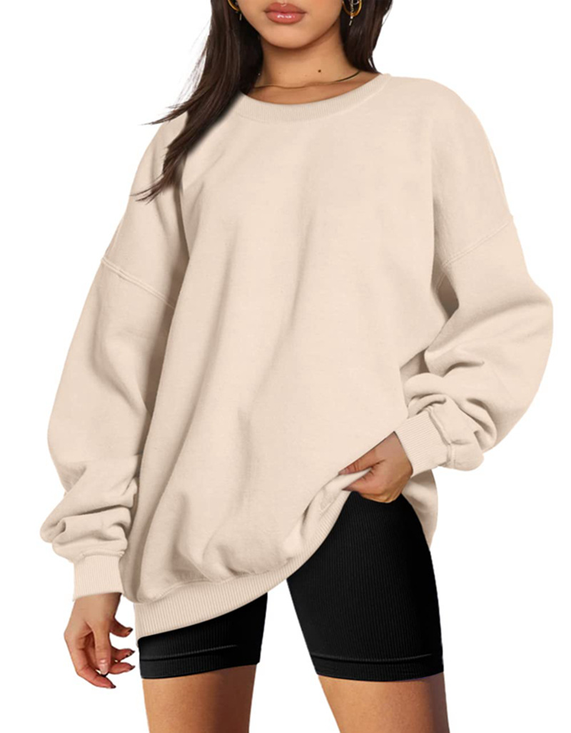 Casual Occasion Wholesale Women's Wool Casual Sport Style Solid Color Long Sleeve Hoodies & Sweatshirts