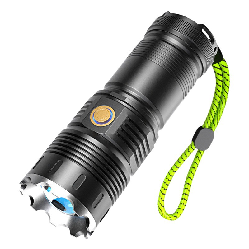 Transfronterizo nuevo super ligero de largo alcance linterna al aire libre patrulla foco largo tiro zoom linterna láser blanco