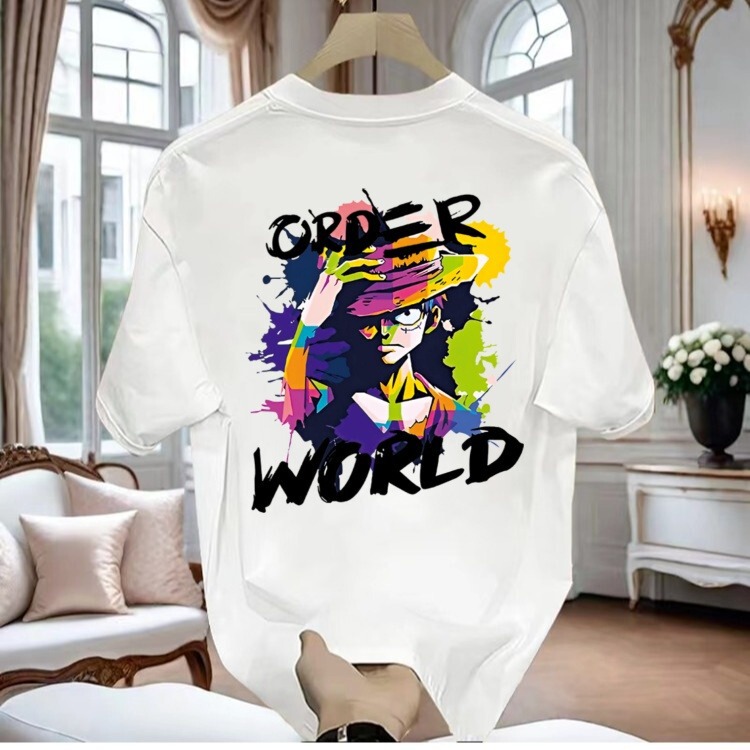2025 New Summer Style One Piece Pure Cotton Short-Sleeved Men's and Women's T-Shirts Trendy Brand Printed Trendyy Loose Versatile Tops 2025 New Summer Style One Piece Pure Cotton Short-Sleeved Men's and Women's T-Shirts Trendy Brand Printed Trendyy Loose Versatile Tops