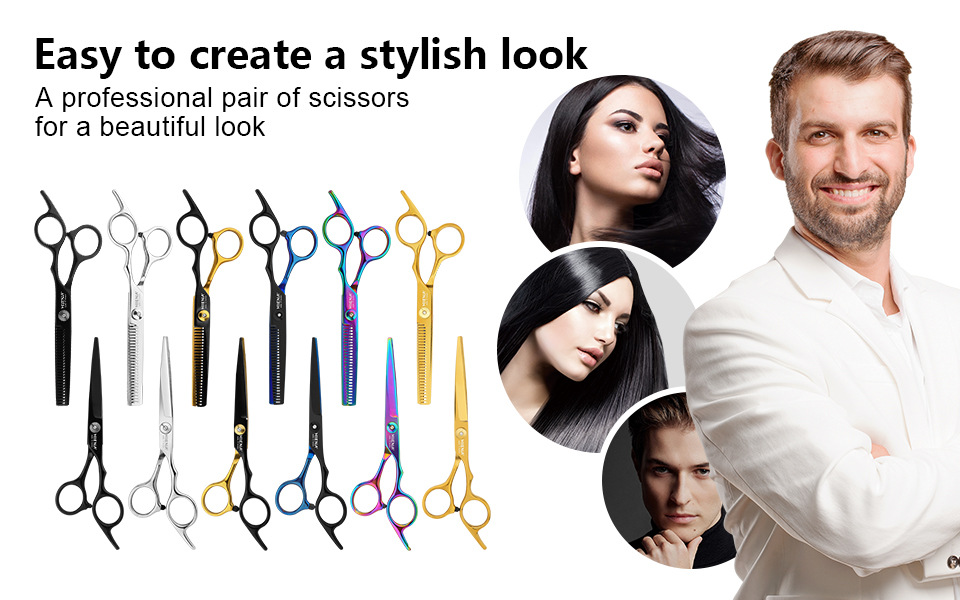HIENA Cross-border Export Professional Set For Cutting Bangs, Thinning Scissors, And Hairdressing Scissors_voghion.com