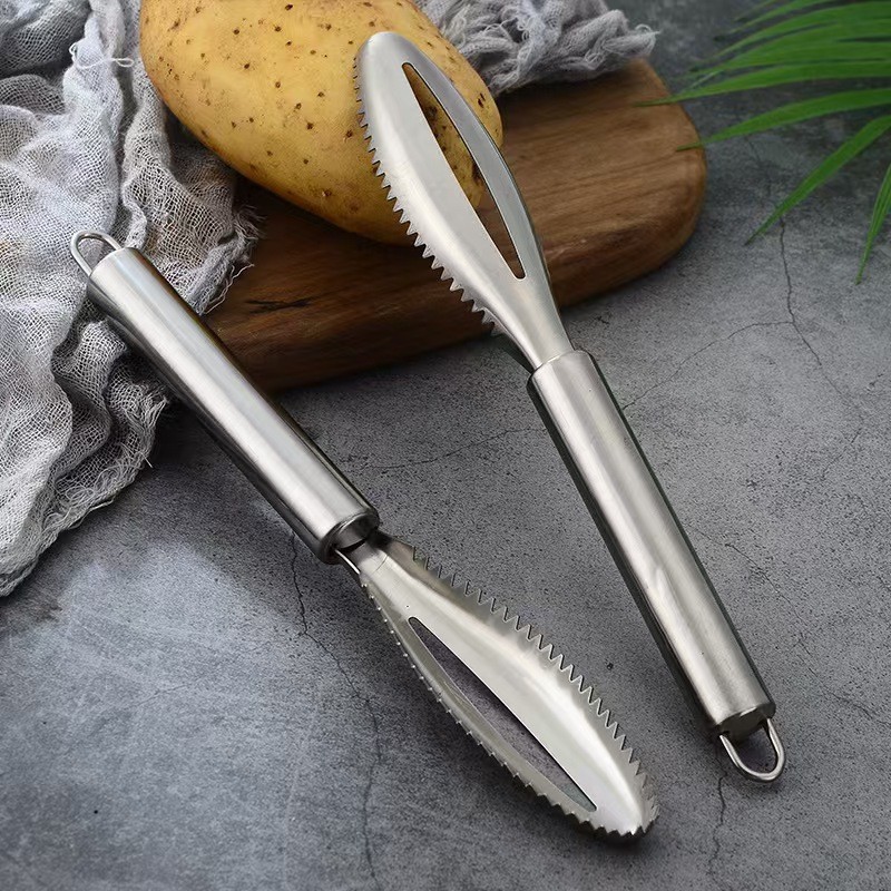 新款不锈钢刮鱼鳞神器商用杀鱼刮鱼鳞工具刨打去刮鳞器家用杀鱼刀