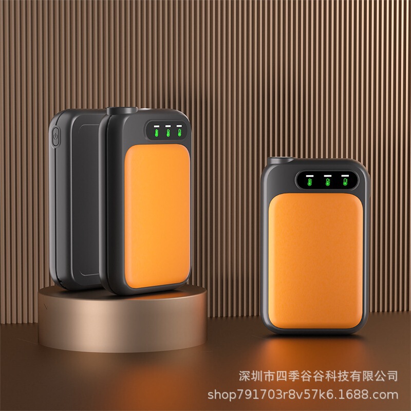 国境を越えた新しい懐中電灯磁気ハンドウォーマー超薄型ハンドヘルドミニベビーウォーマースプリットツーインワンポータブル|undefined