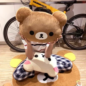 Rilakkuma Pillow with Zipper, Cushion, Dormitory Plush Toy Wholesale, Dropshipping, In-Stock Mixed Batch, Popular Online Toy