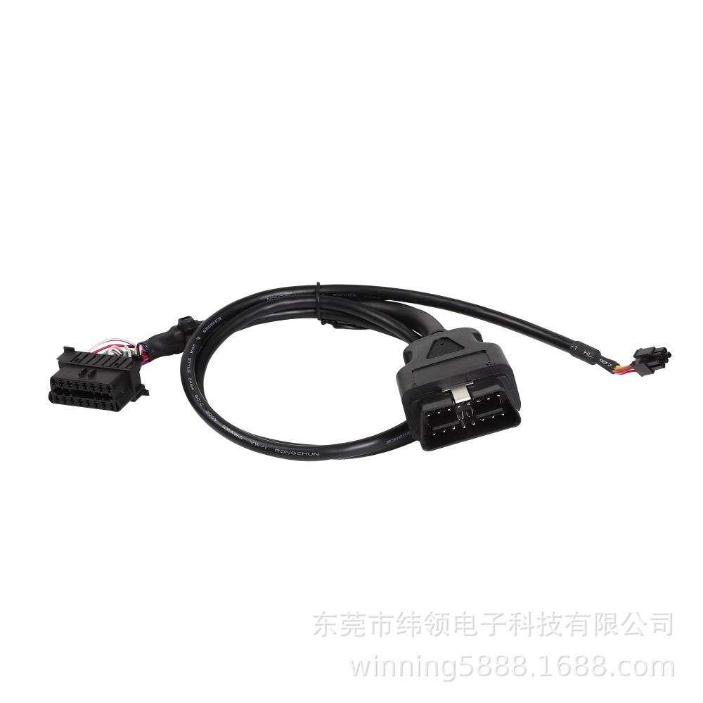 16针外螺纹至 6P，带OBDII 16针OBD2 Y电缆，用于OBD2诊断扫描仪