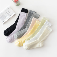 襪子女中筒襪夏季薄款堆堆襪女ins潮同款日系純色女棉襪批發