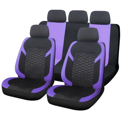 Mesh Quilted Mesh Cloth | Universal seat cover - light-purple-9-piece-set-31-x-30-x-11-cm