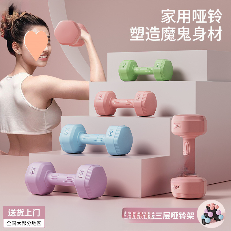 Dumbbells for Women, Fitness Equipment for Home, Slim Belly Barbell, Kettlebells, Children, Teenagers, Female Small Dumbbells, a Pair