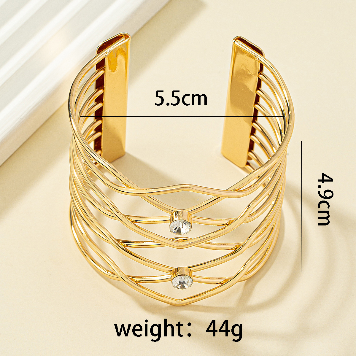 Fashion Geometric Alloy Plating Rhinestones Womenu0027S Bangle 1 Piece