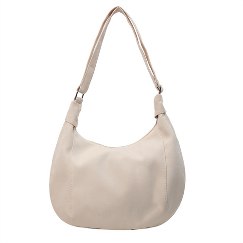 Fashionable canvas bag for women, large capacity, new style, versatile, college student class bag, single shoulder crossbody bag, casual dumpling bag