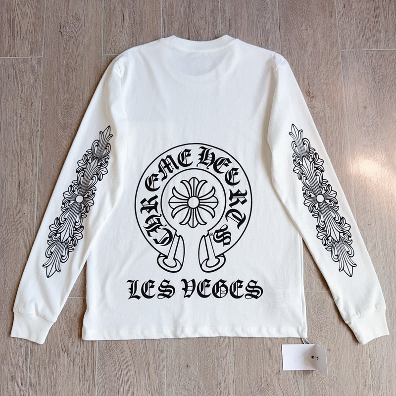 【In-Stock High-Quality Version】Ch Crowe Classic Style Horseshoe Flower Arm Print Unisex Long Sleeve T-Shirt 【In-Stock High-Quality Version】Ch Crowe Classic Style Horseshoe Flower Arm Print Unisex Long Sleeve T-Shirt