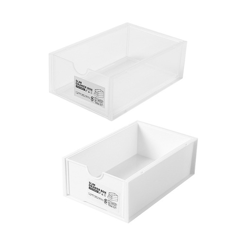 Desktop storage box drawer-type stackable storage box transparent plastic miscellaneous stationery box cosmetics organization box