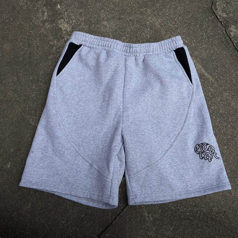 Mertra Split Panel Sweat Shorts Grey