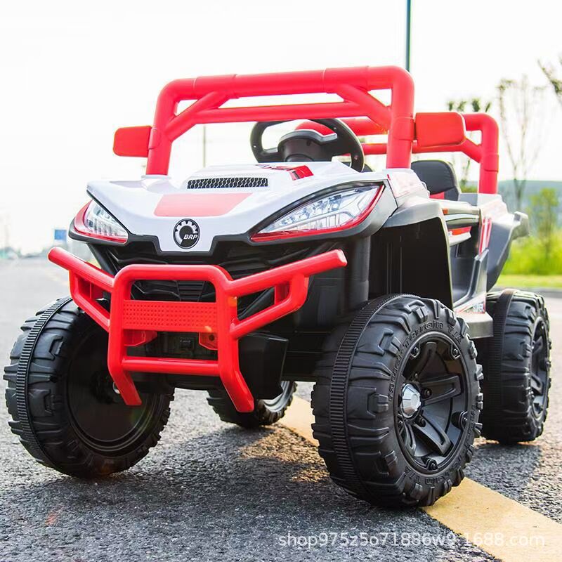 Bebé Coche eléctrico para niños Coche de juguete de control remoto de cuatro ruedas Niños para niños y niñas asiento de bebé columpio vehículo todoterreno con tracción en las cuatro ruedas
