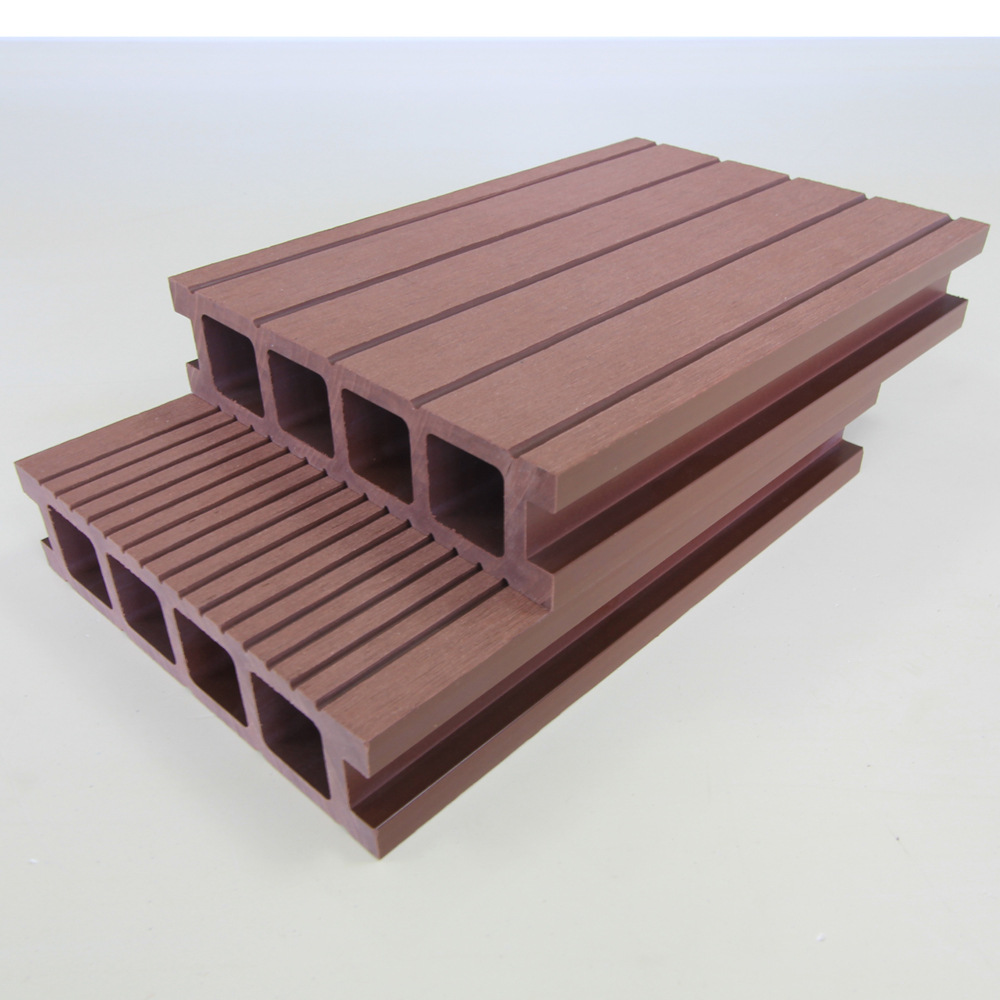 Madera de plástico WPC piso generación cuadrado agujero 140*35 protección del medio ambiente plástico madera Material jardín decoración al aire libre tablero anticorrosión madera image 6