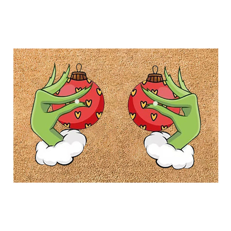 厂家直销跨境圣诞节地垫入户耐脏耐磨易打理门垫节日装饰脚垫批发|undefined