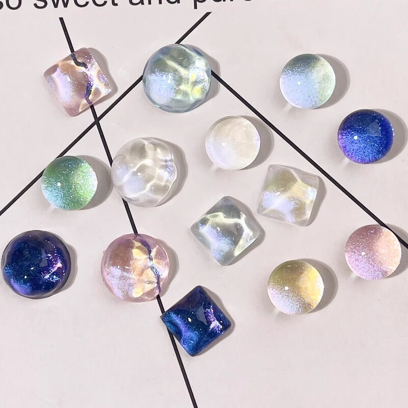 Phantom glitter water ripple color transparent starry sky hole shoes accessories shoes flower shoe buckle diy decorative accessories