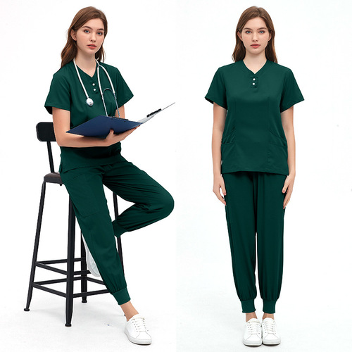 Beauty Salon Medical Staff Uniform Dentist Postpartum Short Sleeve Handwashing Shirt Separate Set Men and Women's Nurse Uniform