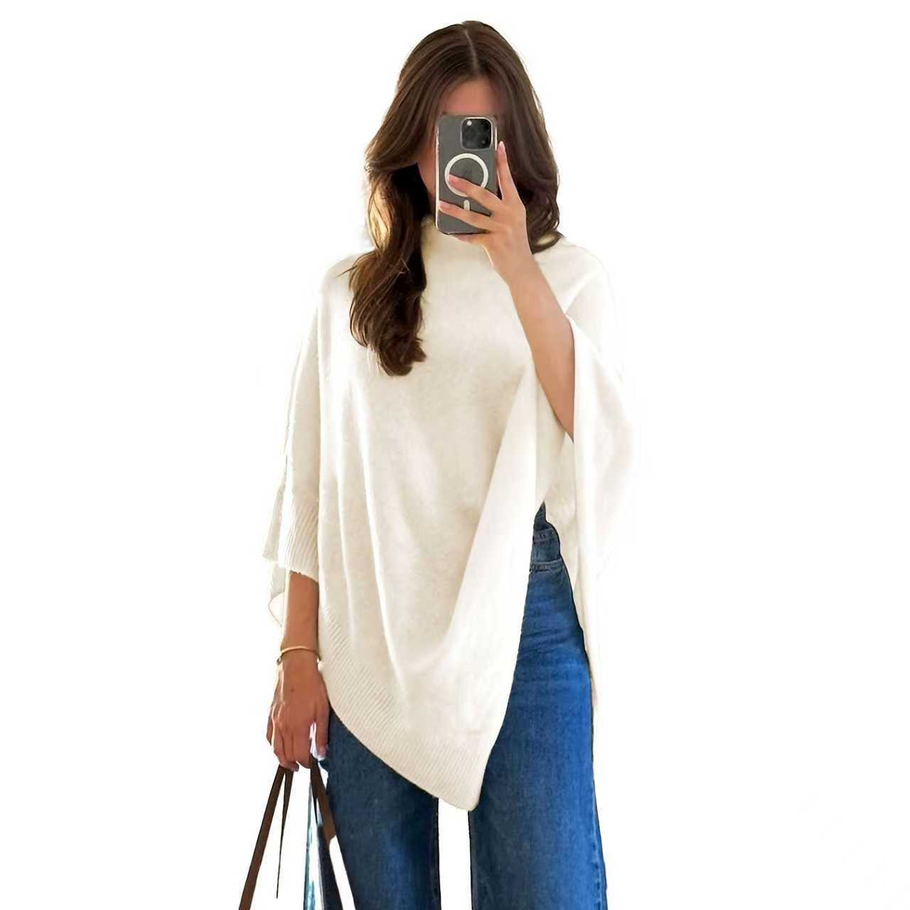 Amazon Foreign Trade Cross-Border Women's Solid Color Loose Elegant Fashion Versatile Woolen Shawl