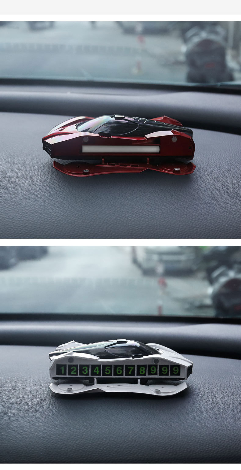 Dashboard Car Mobile Phone Holder Multi-Function Navigation Support Frame Car Model Parking Number Plate Car Perfume Aromatherapy