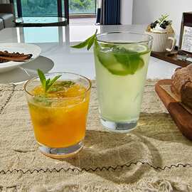 加厚玻璃水杯果汁杯饮料杯水杯高杯茶杯啤酒杯牛奶杯漱口杯